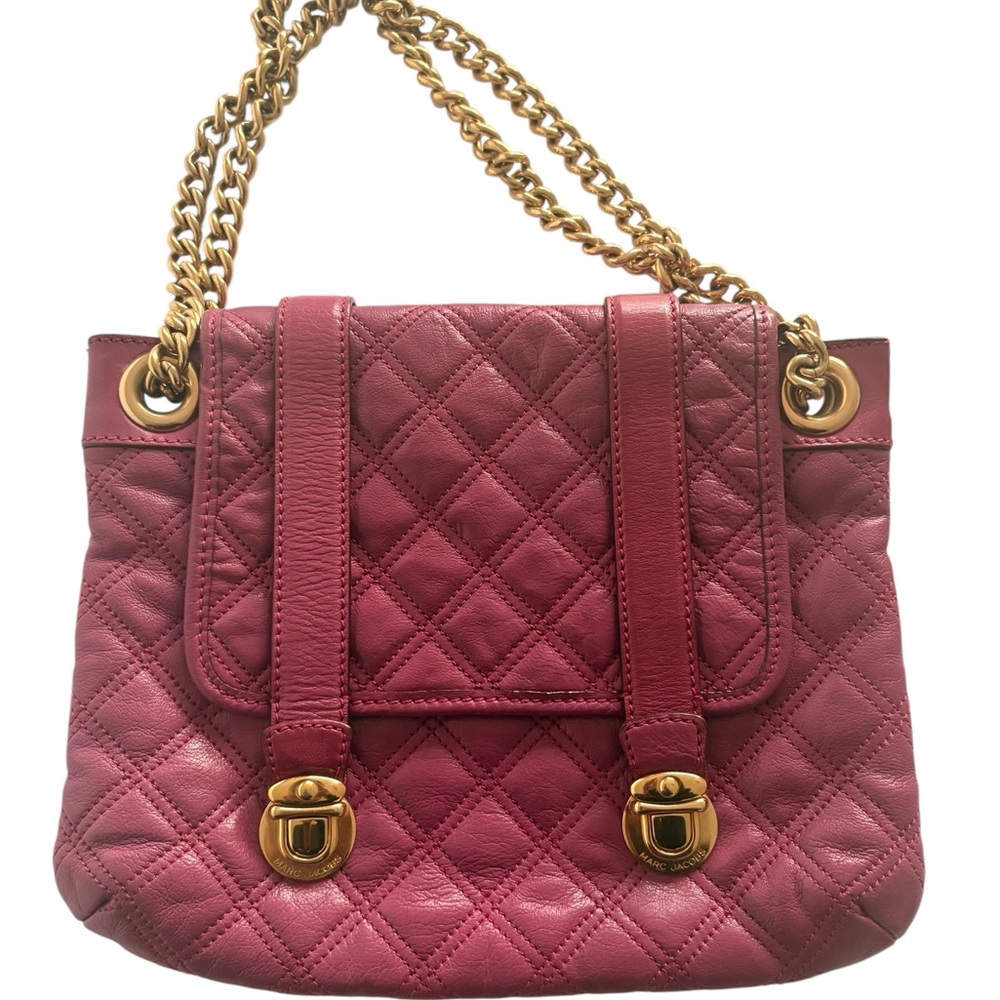 Vintage Marc Jacobs Quilted Pink Leather Shoulder Bag
